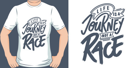 Life is a Journey, Not a Race, Adventure and Travel T-Shirt Design.のイラスト素材