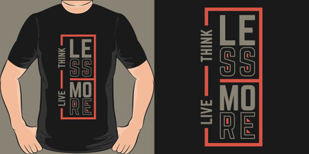 Think Less Live More, Adventure and Travel T-Shirt Design.のイラスト素材