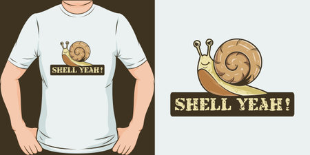 Shell Yeah, Funny Quote T-Shirt Design.のイラスト素材