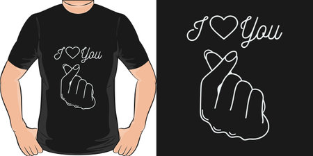 I Love You, Love Quote T-Shirt Design.のイラスト素材