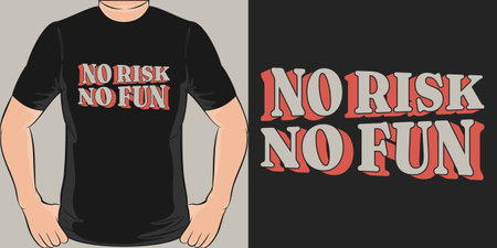 No Risk No Fun, Motivational Quote T-Shirt Design.のイラスト素材