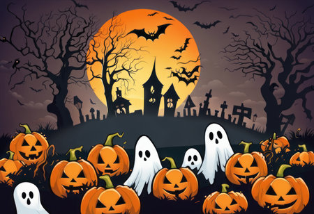 Creepy and Spooky Halloween Backgroundの素材