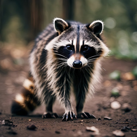A Racoon in the Forest for World Wildlife Day Backgroundの素材