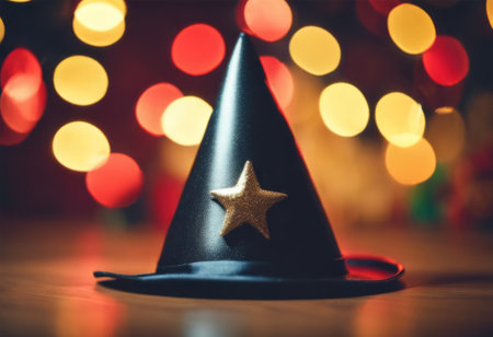 Party Hat and Other Decorations for April Fools or Birthday Backgroundの素材