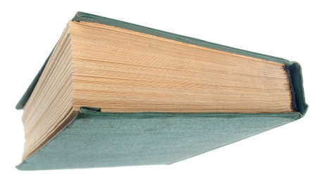 Old book isolated on white backgroundの写真素材