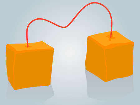 Linked cubes  のイラスト素材
