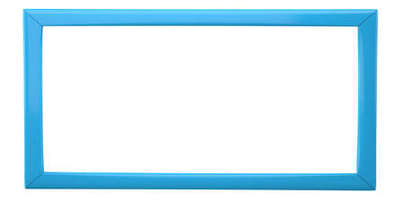 Blank picture frame isolated on white background  3d illustrationの写真素材