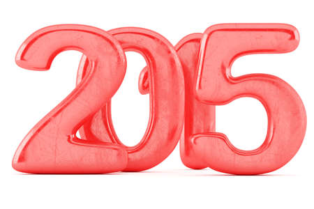 2015 New Year digits isolated on white background. 3d illustration.の写真素材