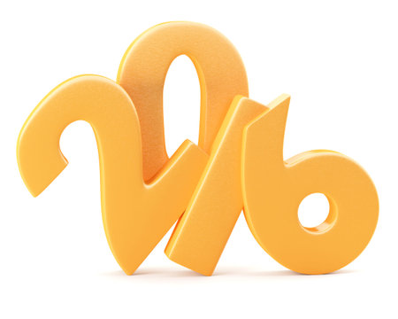 Orange 2016 New Year digits isolated on white background. 3d render