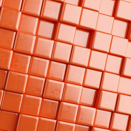 Abstract background with cubes. 3d renderの写真素材