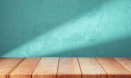 Wooden planks over bright background. 3d renderingの写真素材