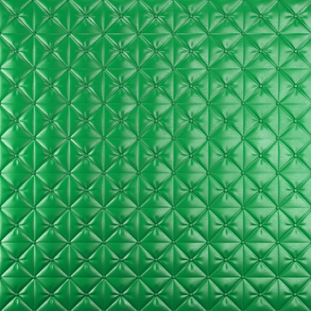 Stitched upholstery leather green background with buttons. 3d renderingの写真素材