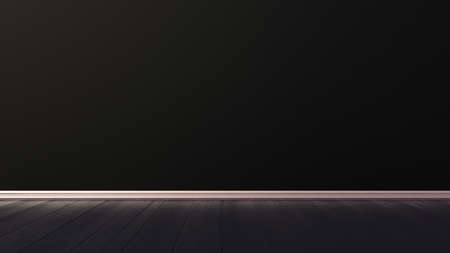 Empty black interior. Minimalism. 3d renderの写真素材