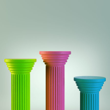 Retro-styled computer on checked background. 3d render