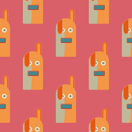 Seamless pattern with fantasy character. Vector illustration.のイラスト素材