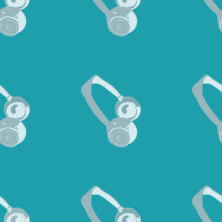 Seamless pattern with headphones. Vector illustration.のイラスト素材