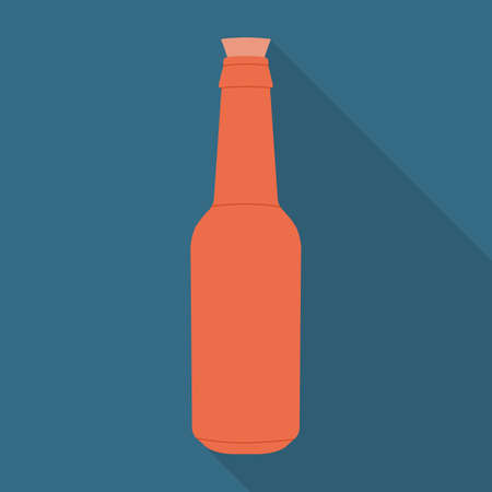 Red casino chip icon. Vector illustration with long shadowのイラスト素材