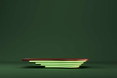 Abstract minimal background. Pink geometriacal pedestal for product display. 3d illustrationの写真素材