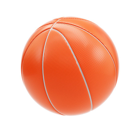 Basketball ball isolated on white background. 3d renderingの写真素材