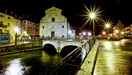 St Pierre de Annecy Cathedral in Annecy, Franceのeditorial素材