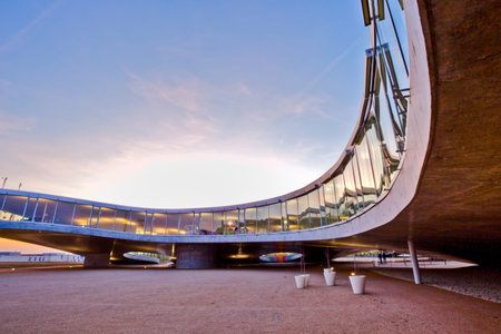 Modern building architecture design and details, Lausanne, Switzerland