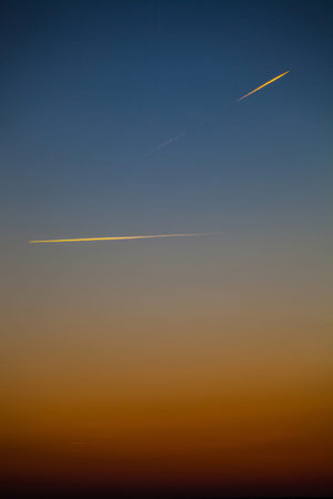 Jet Trails abstract at dawn