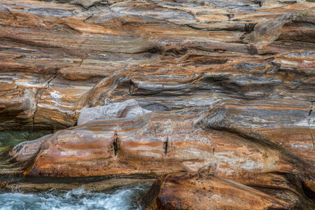 Verzasca River landscape at Levertazzo, Ticino, Switzerlandの写真素材