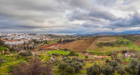 View of Ronda town, in Andalusia, Spainの写真素材