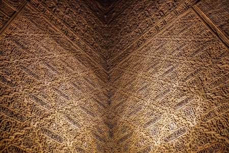 December 15th 2012. Alhambra, Granada, Spain. Interior view intricate details of Alhambraのeditorial素材