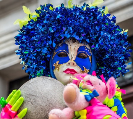 Annecy, France, February 23rd, 2013. Participants at the Annual Carnival Venitien.のeditorial素材