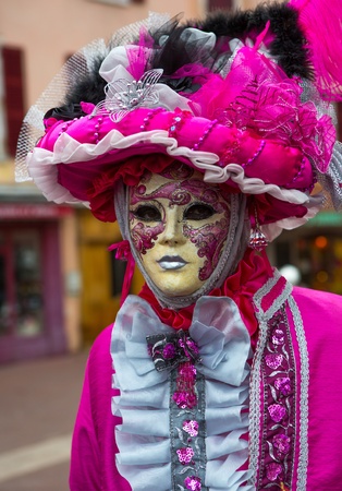 Annecy, France, February 23rd, 2013. Participants at the Annual Carnival Venitien.のeditorial素材