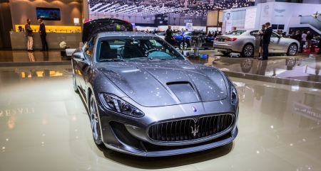 GENEVA, SWITZERLAND - MARCH 7TH, 2013. Maserati at the 83rd Geneva International Motorshow  on March 7th, 2013 at Geneva, Switzerland.のeditorial素材