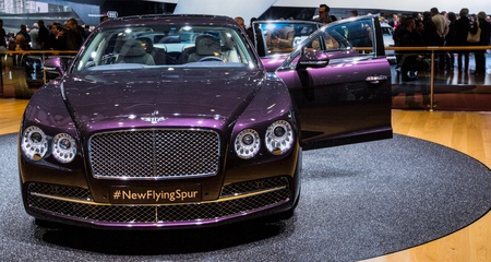 GENEVA, SWITZERLAND - MARCH 7TH, 2013. Bentley Flying Spur at the 83rd Geneva International Motorshow  on March 7th, 2013 at Geneva, Switzerland.のeditorial素材