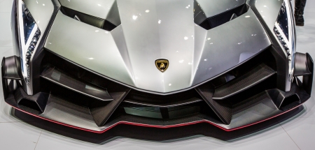 GENEVA, SWITZERLAND - MARCH 7TH, 2013. Lamborghini Veneno at the 83rd Geneva International Motorshow  on March 7th, 2013 at Geneva, Switzerland.のeditorial素材