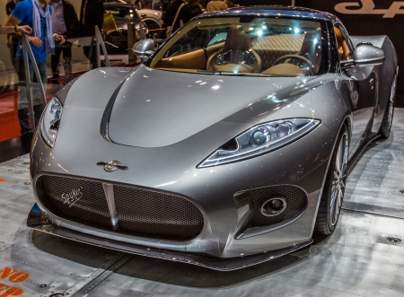 GENEVA, SWITZERLAND - MARCH 7TH, 2013. Spyker Venator Concept at the 83rd Geneva International Motorshow  on March 7th, 2013 at Geneva, Switzerland.のeditorial素材
