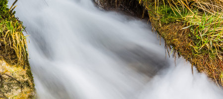 Water streaming at river Valsarine, France