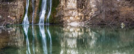 Waterfall and Valsarine river, Franceの写真素材