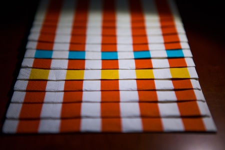 Striped paper napkinsの写真素材