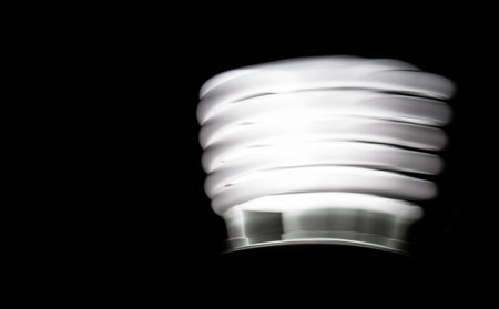 Light bulb in motion abstract