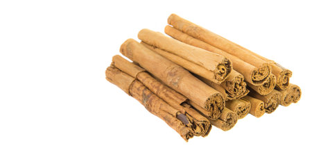 A group of dried cinnamon stick 