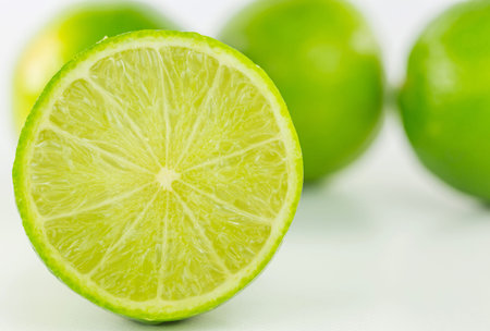Slices of lime fruit