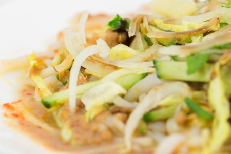 Asam laksa, a very popular traditional Malaysian dishesの写真素材