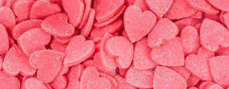 Heart shape funfetti for cake decoration
