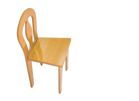 Wooden chair over white backgroundの写真素材