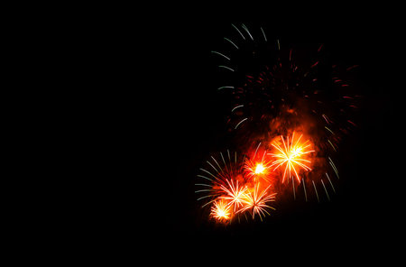 Fireworks display in the night sky 