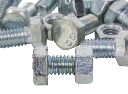 A pile of old nuts and bolts