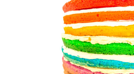 Rainbow cake without frosting