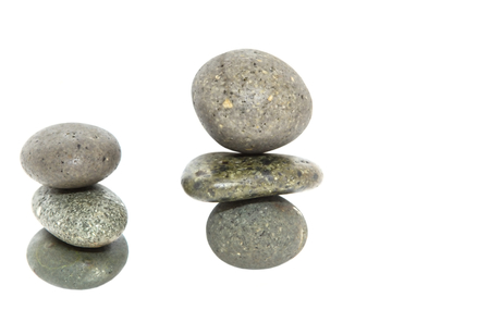 Zen stone over white backgroundの写真素材