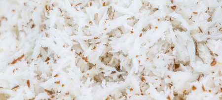 Grated coconut close up viewの写真素材