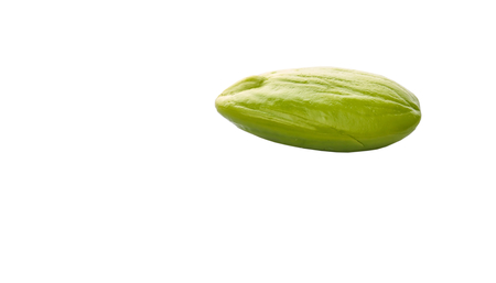 Stink bean or scientific name Parkia Speciosa over white backgroundの写真素材